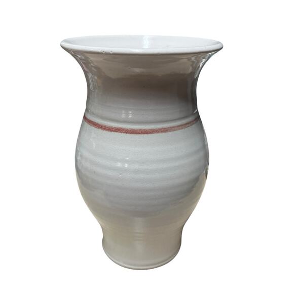 Vase Art Pottery Abstract Floral Stoneware Vintage Volup Handmade Flower Fairy - Picture 8 of 12